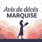 Illustration avis de décès Marquise message condoléances