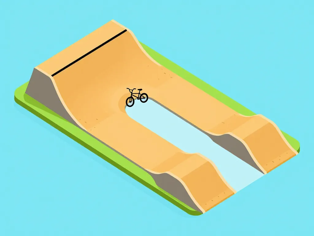 Diagramme des sections d'une bmx track et pumptrack côte à côte