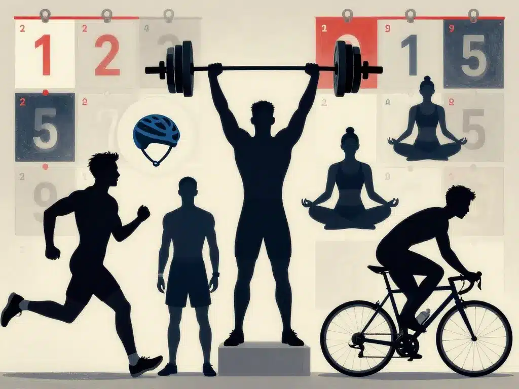 calendrier de l avent homme sport profils sportifs silhouettes