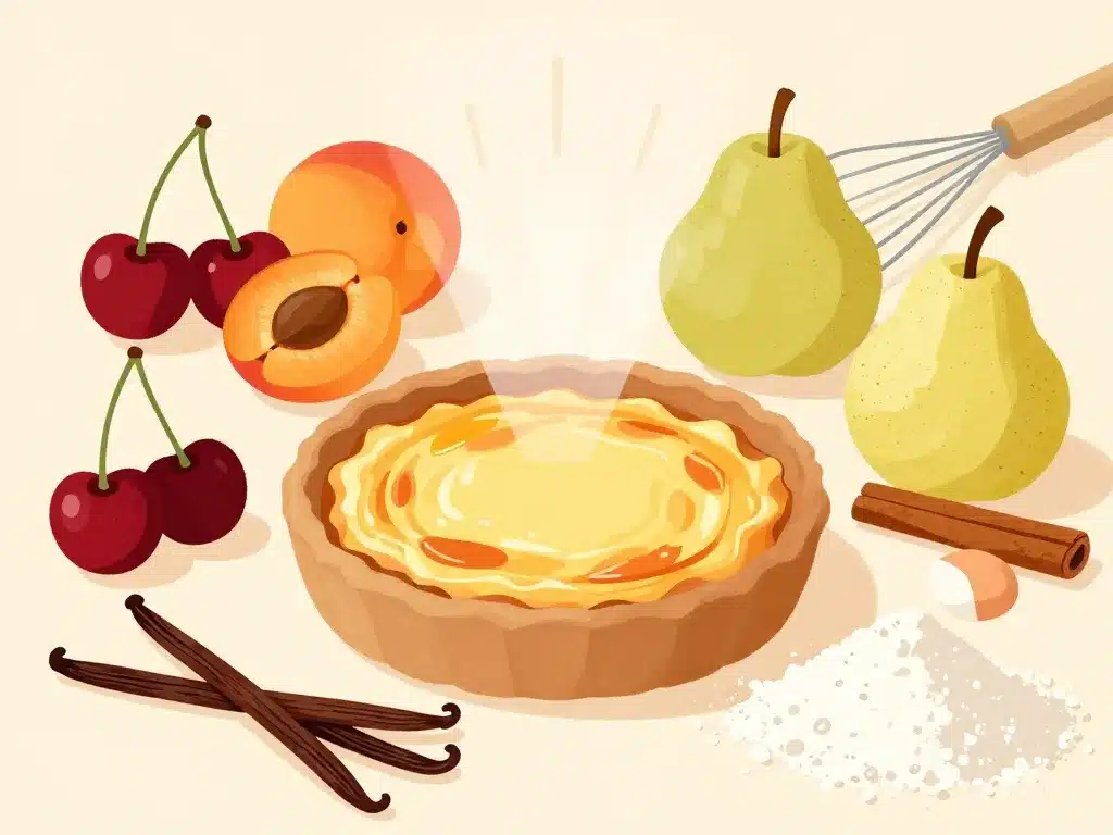 ingrédients naturels clafoutis sans sucre fruits et farines