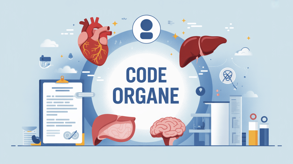 illustration code organe avec pictogrammes anatomiques