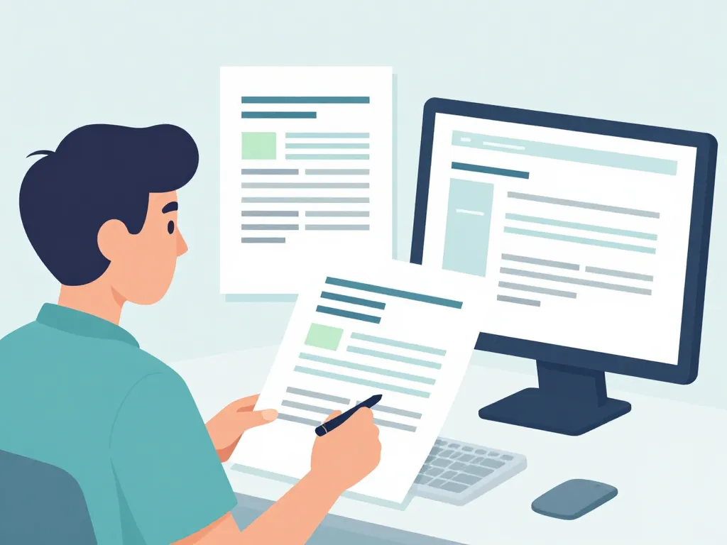 personne cherchant code organe dans documents et écran