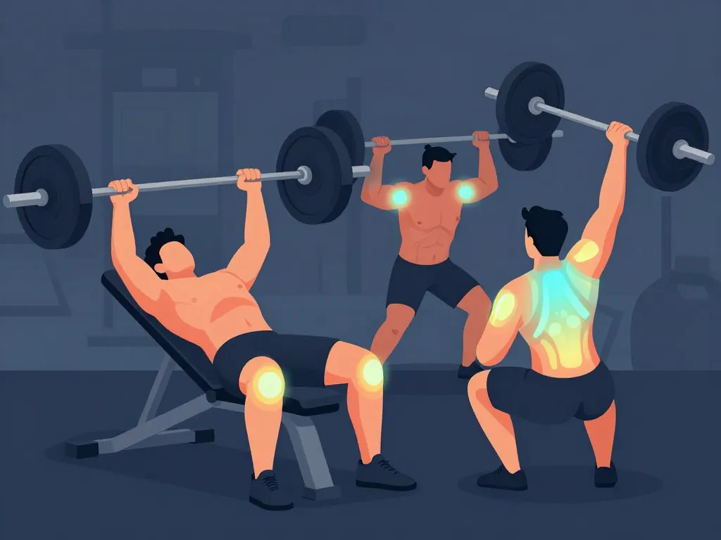 Zone à risque blessure musculation illustration