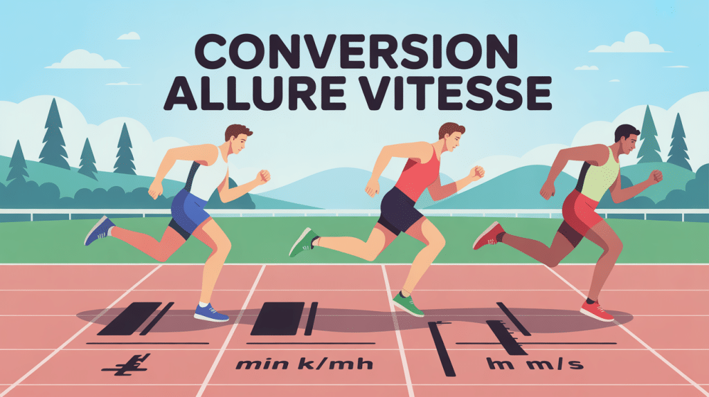 illustration conversion allure vitesse coureurs tapis course