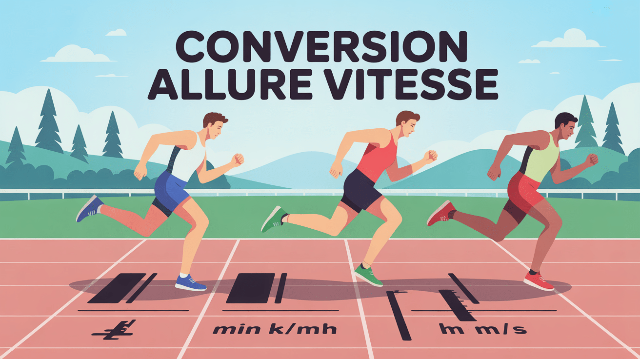 illustration conversion allure vitesse coureurs tapis course