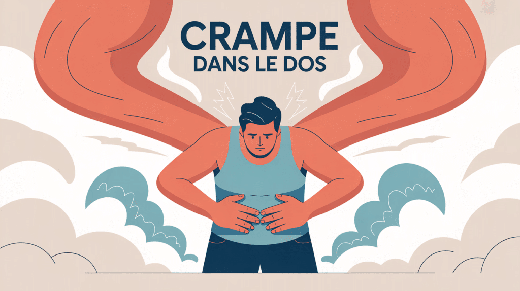 Illustration crampe dans le dos personnage