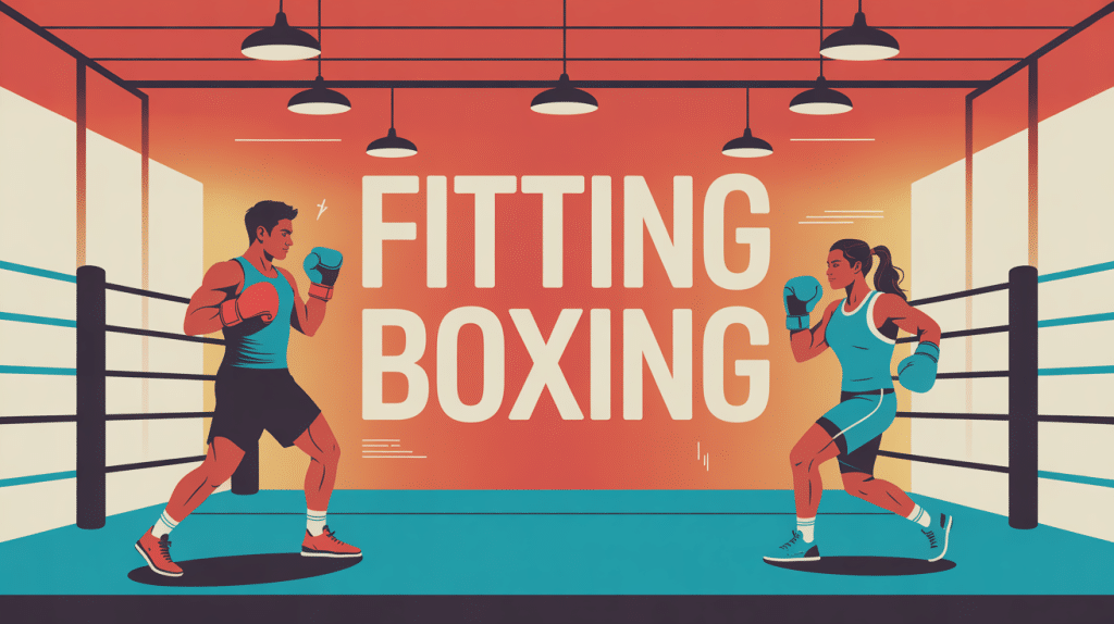 Sportifs en pleine action fitting boxing, ambiance énergisante