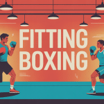 Sportifs en pleine action fitting boxing, ambiance énergisante