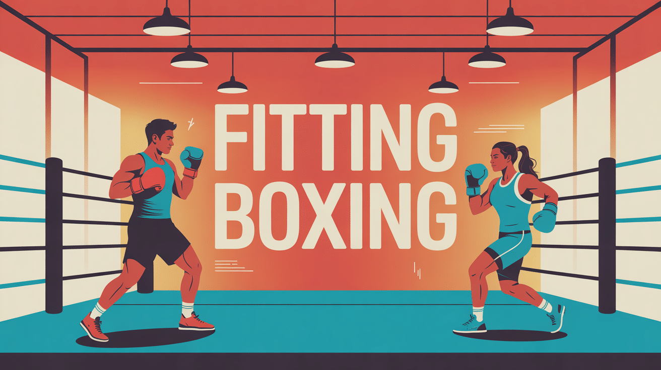 Sportifs en pleine action fitting boxing, ambiance énergisante