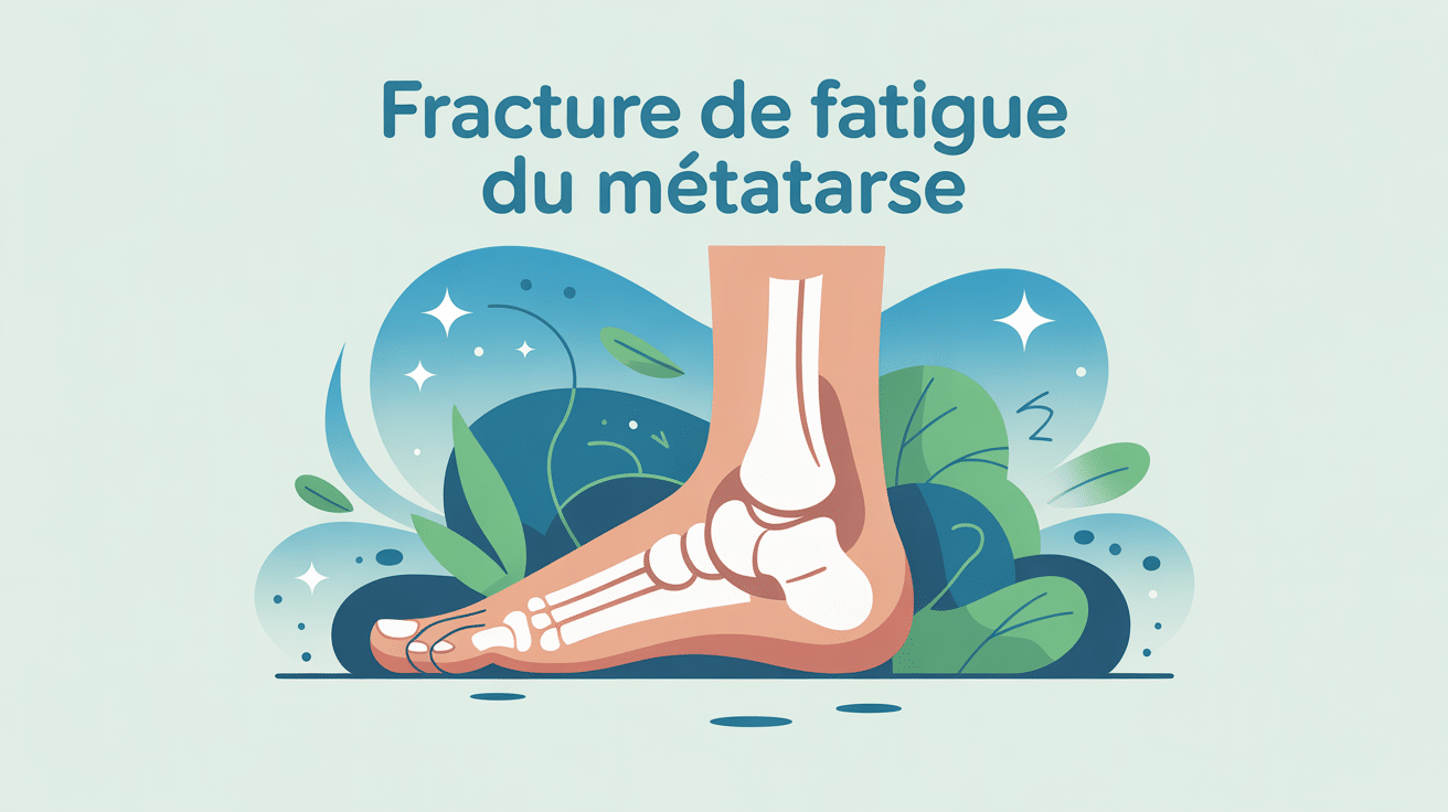 illustration fracture de fatigue metatarse duree pied douleur guerison