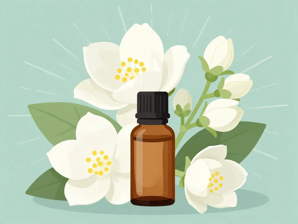 huile essentielle jasmin fleurs propriétés illustration