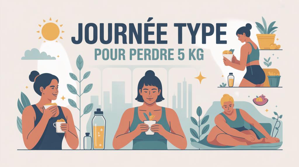 illustration journée type pour perdre 5 kg