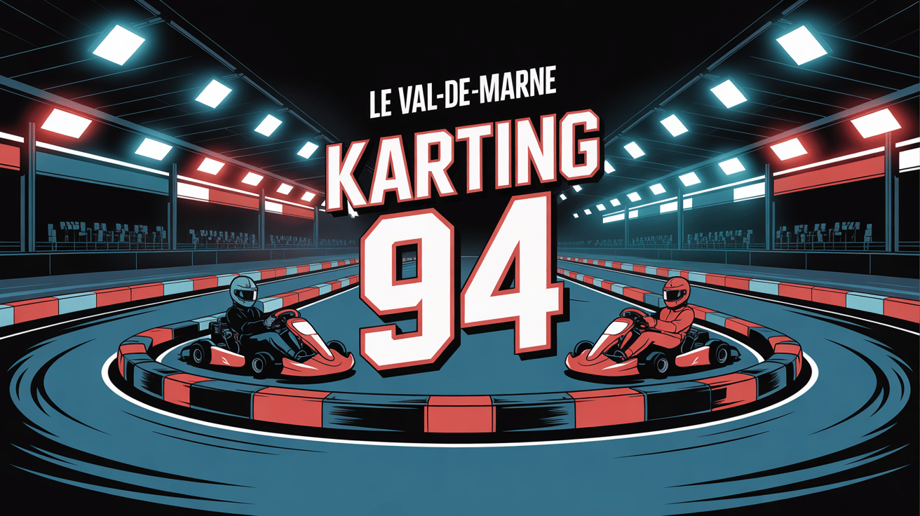 karting dans le 94 illustration piste festive et sportive