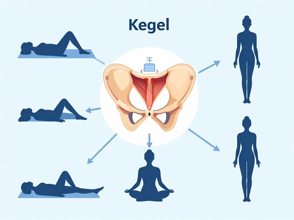 kegel exercices étape diagramme posture pelvis