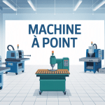 machine a point sur chantier avec dalles alignees
