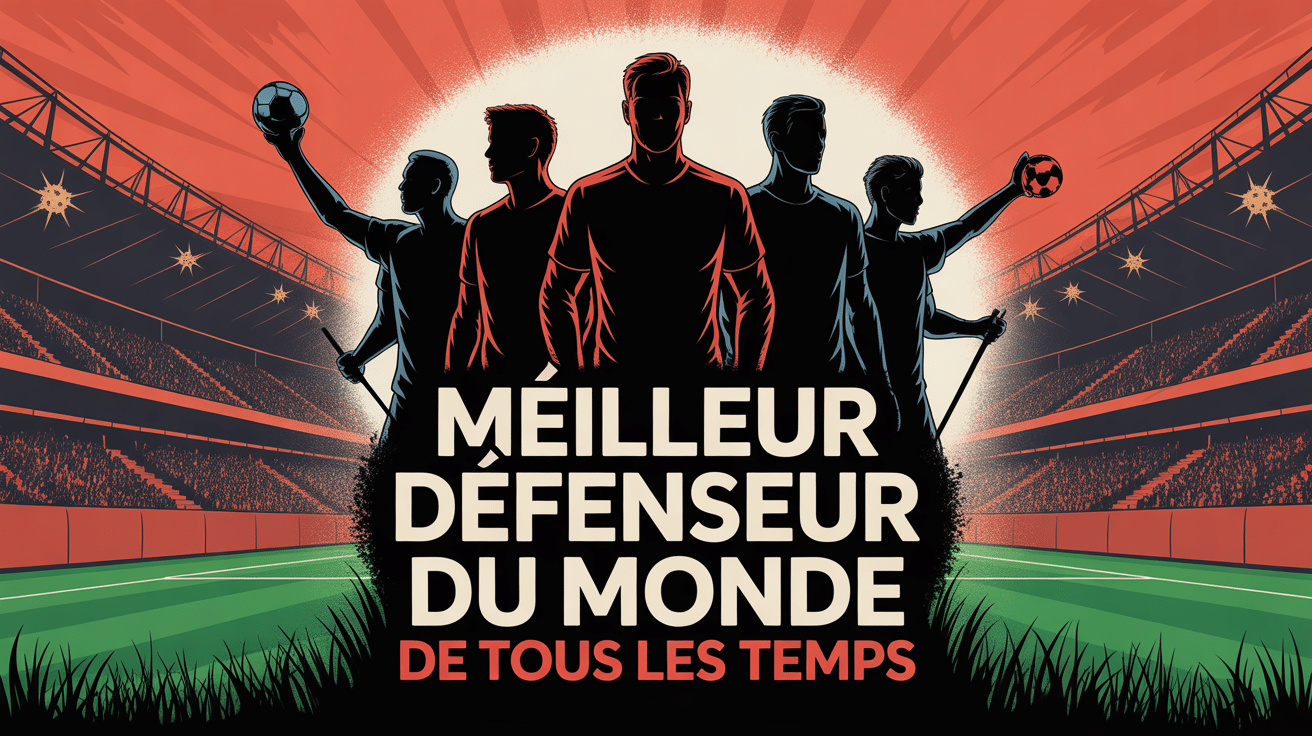 illustration quête meilleur défenseur du monde de tous les temps silhouettes iconiques