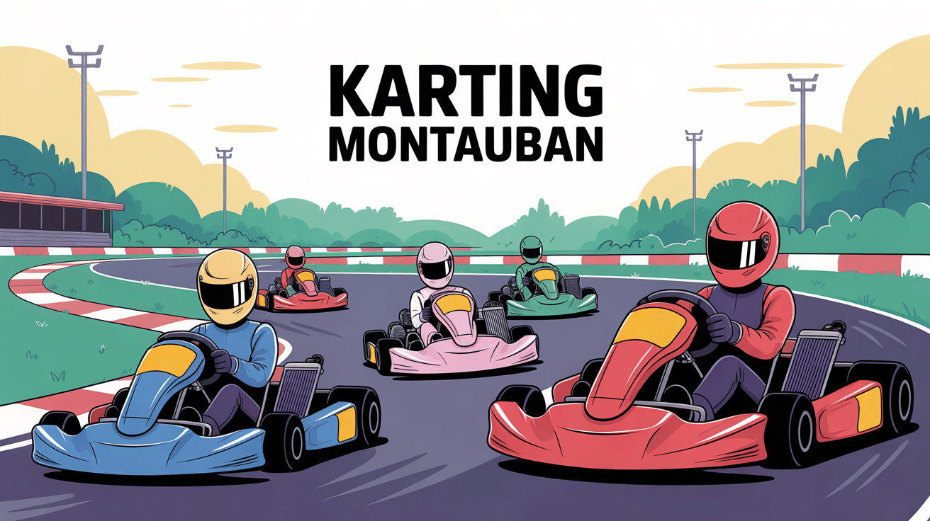 montauban karting piste illustration conviviale