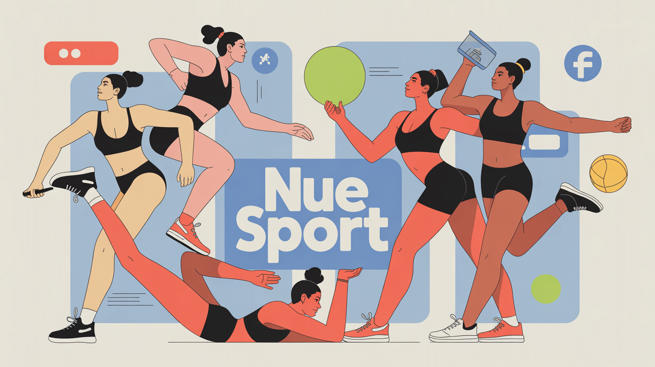 illustration nue sport digital et réseaux sociaux