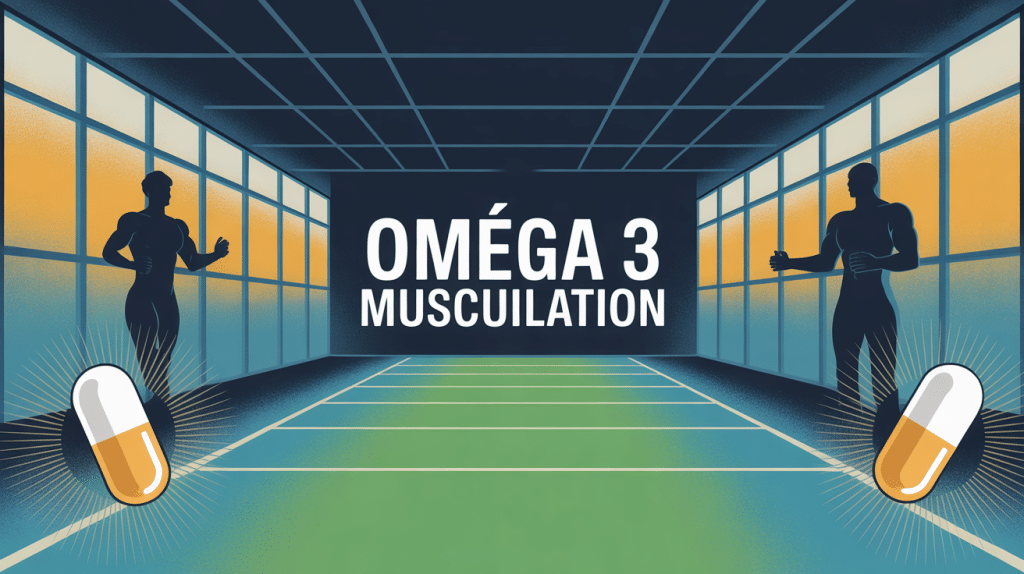 Illustration oméga 3 musculation capsules et récupération