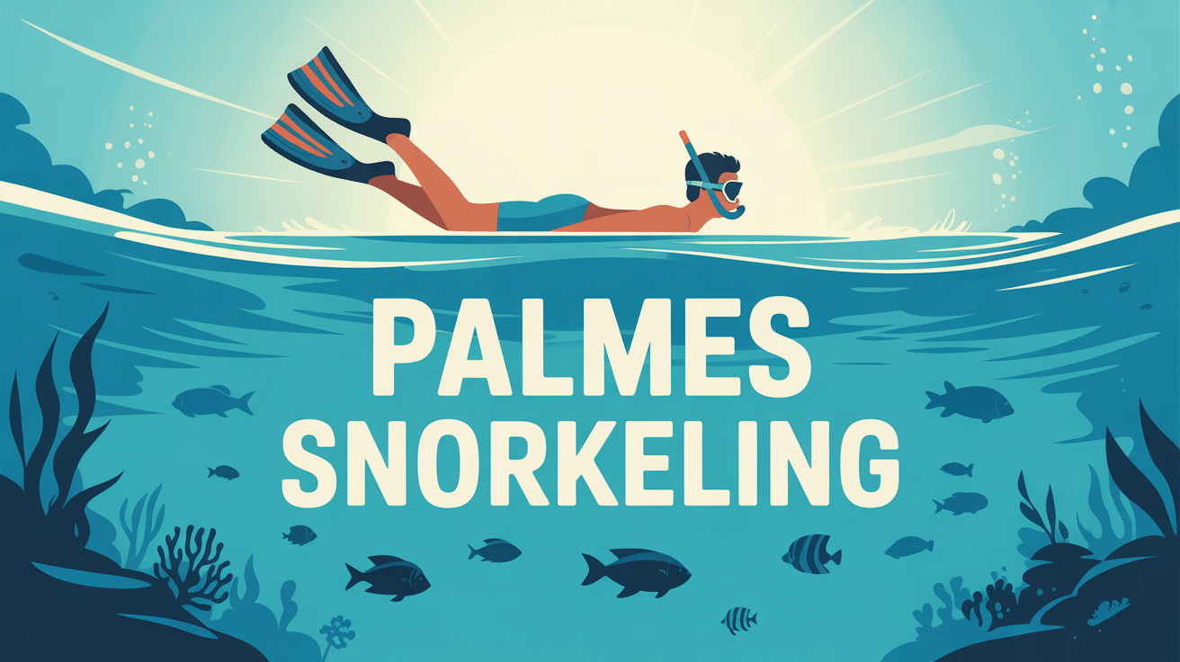 palmes snorkeling nageur flottant surface eau