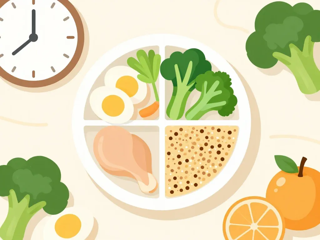 assiette équilibrée perdre 15 kg repas structuré