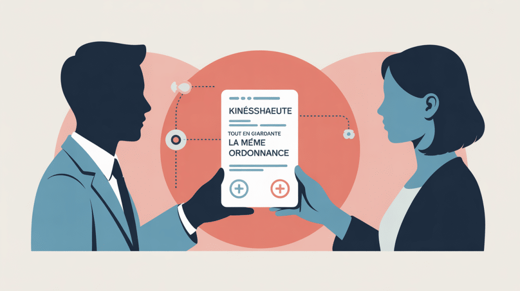 peut on changer de kiné avec la même ordonnance en france illustration vectorielle