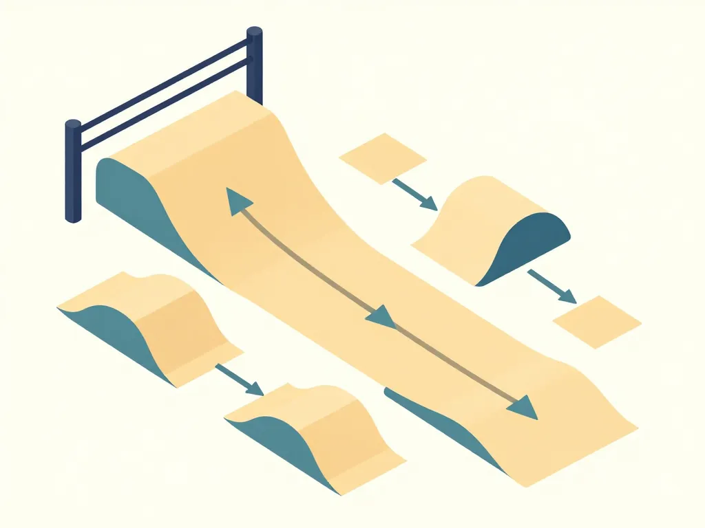 schéma structure piste bmx moderne