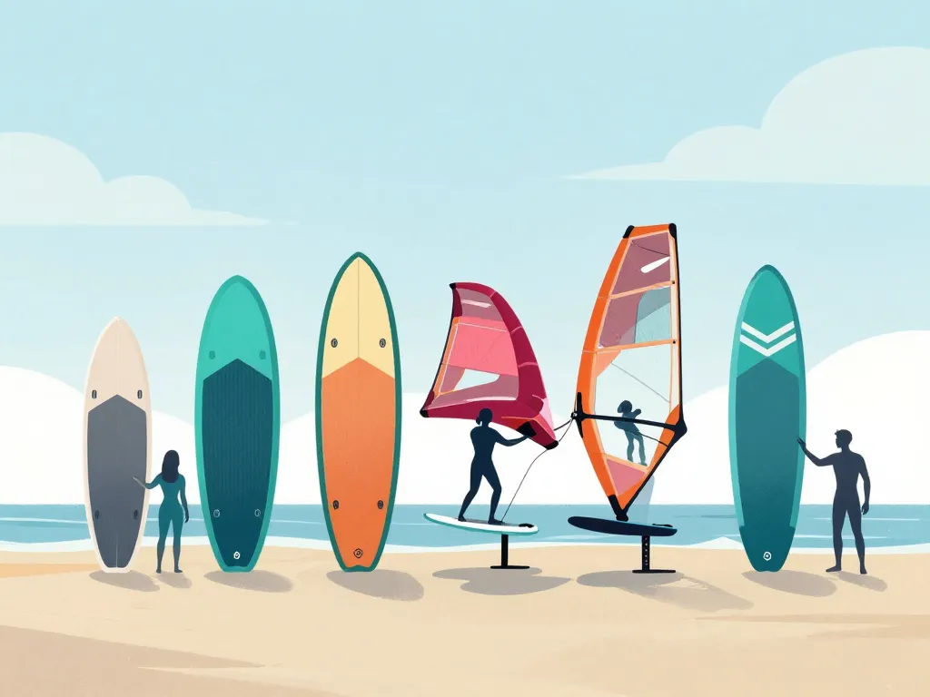 différents types planche foil alignement comparaison discipline gabarit