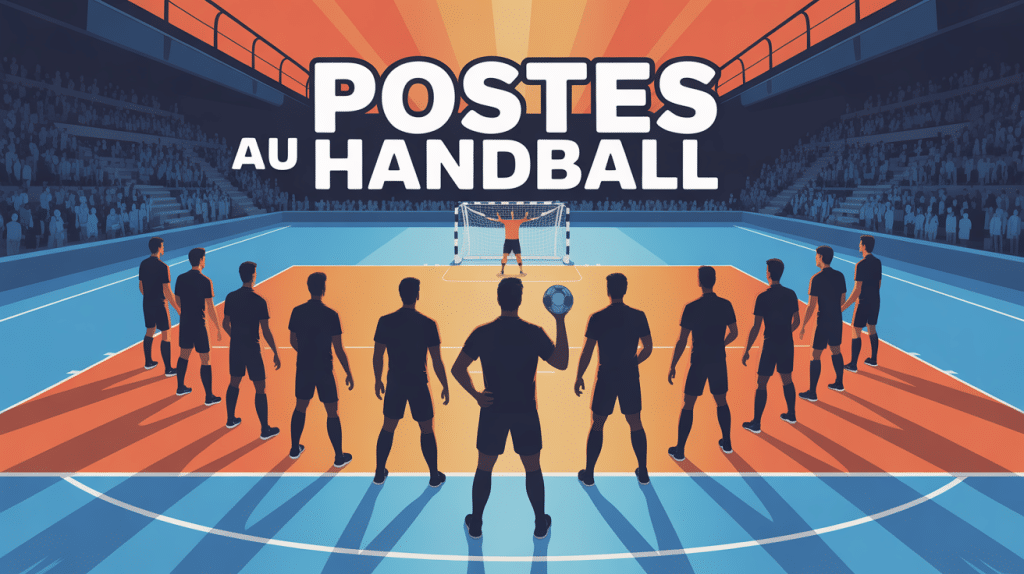 illustration postes handball équipe terrain