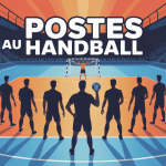 illustration postes handball équipe terrain