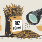 riz périmé danger illustration paquet loupe