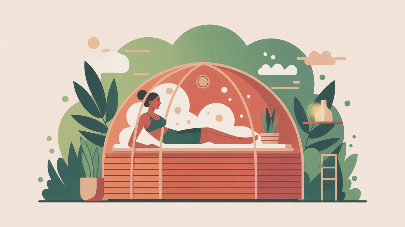 sauna dome moderne bien-être relaxation maison