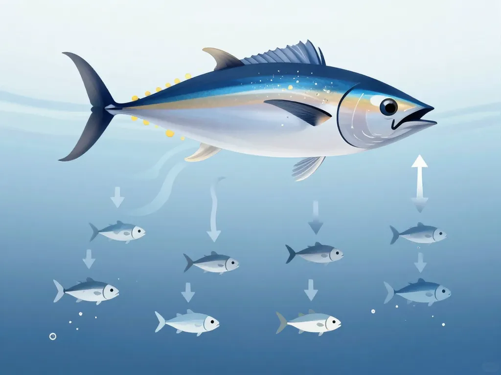 Schéma mercure thon sans mercure chaîne alimentaire