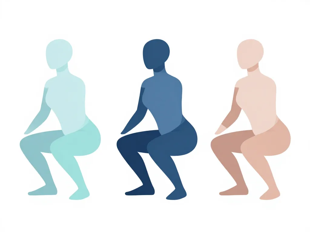 schéma squat fessier adaptation morphologie