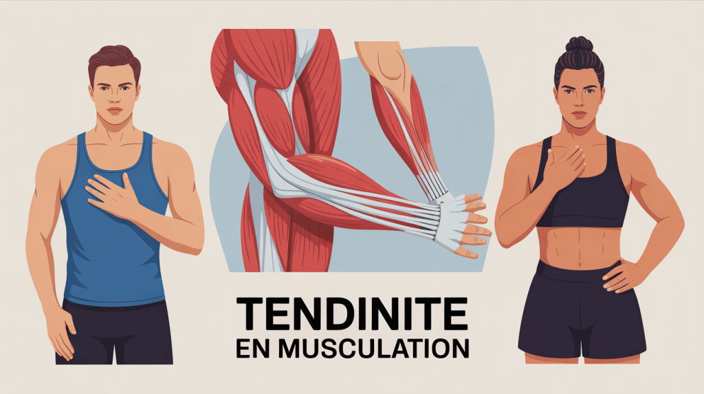 Prévention tendinite musculation illustration
