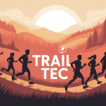 coureurs trail tec paysage vallonné ambiance sportive