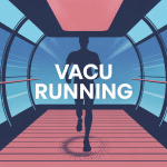vacu running illustration silhouette sur tapis dans cabine