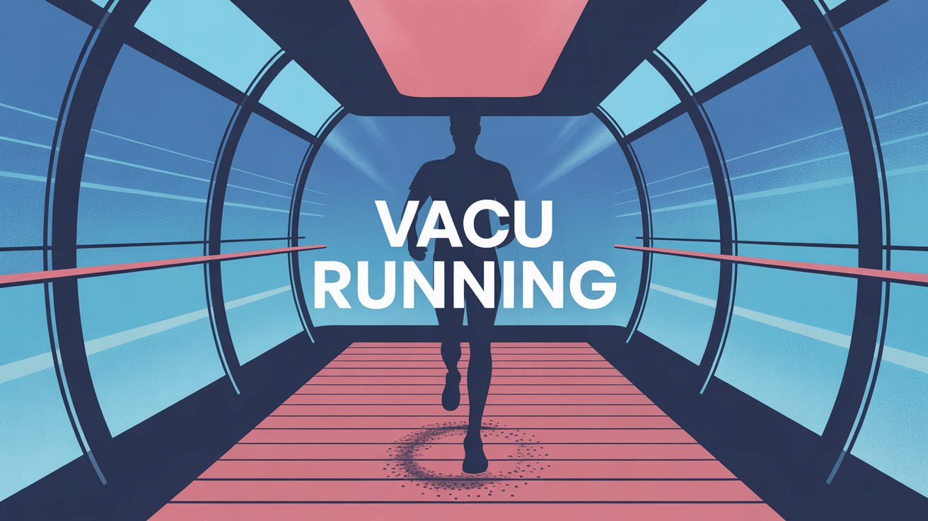 vacu running illustration silhouette sur tapis dans cabine