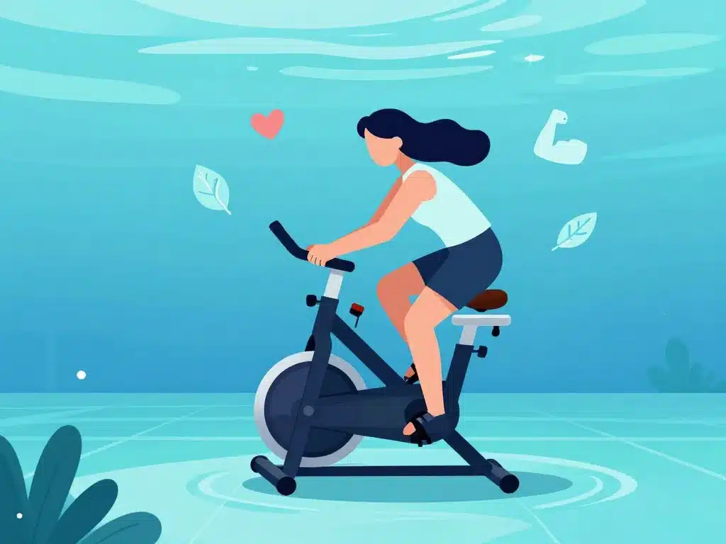 velo aquatique illustration bienfaits musculaires