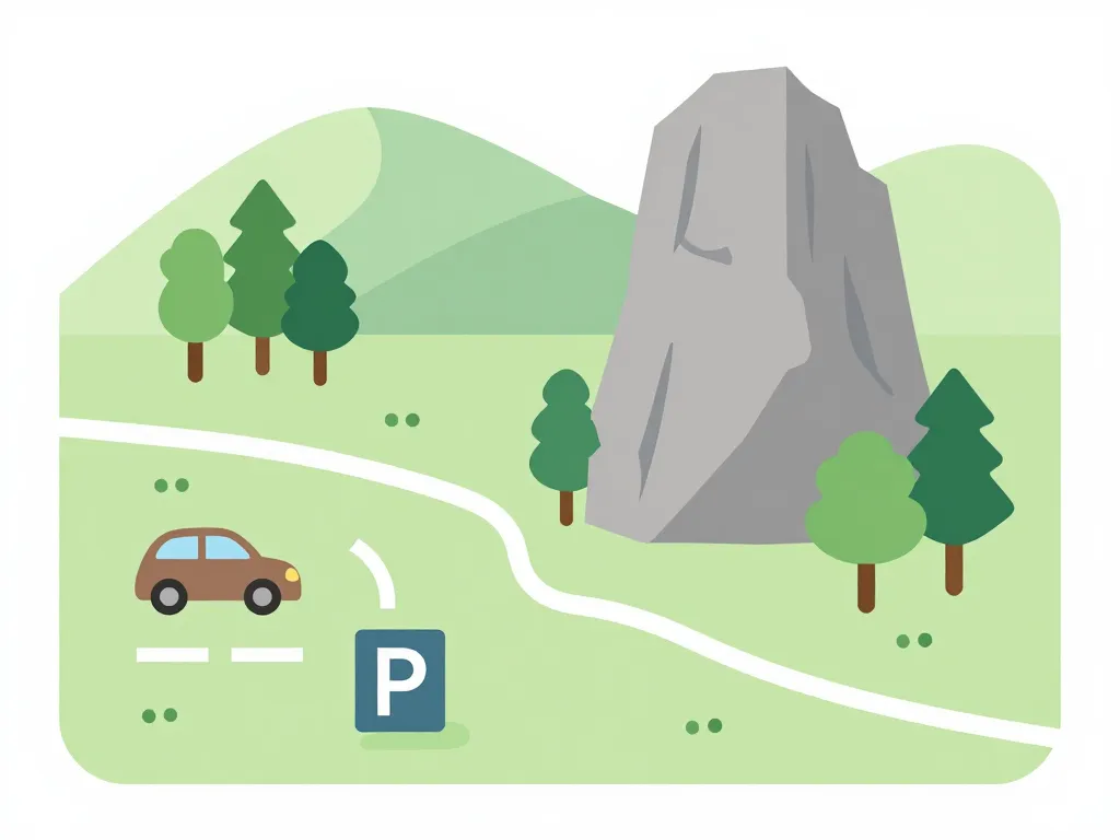 schéma accès parking approche via ferrata de la dent du chat