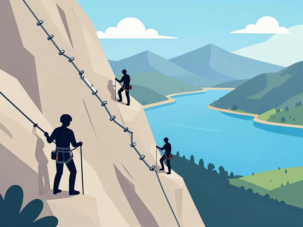 illustration difficulté parcours via ferrata de la dent du chat