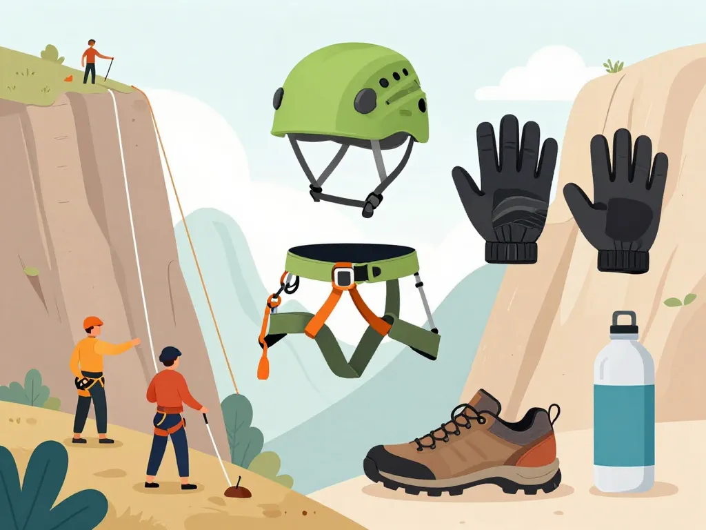 editorial illustration équipement via ferrata de liaucous