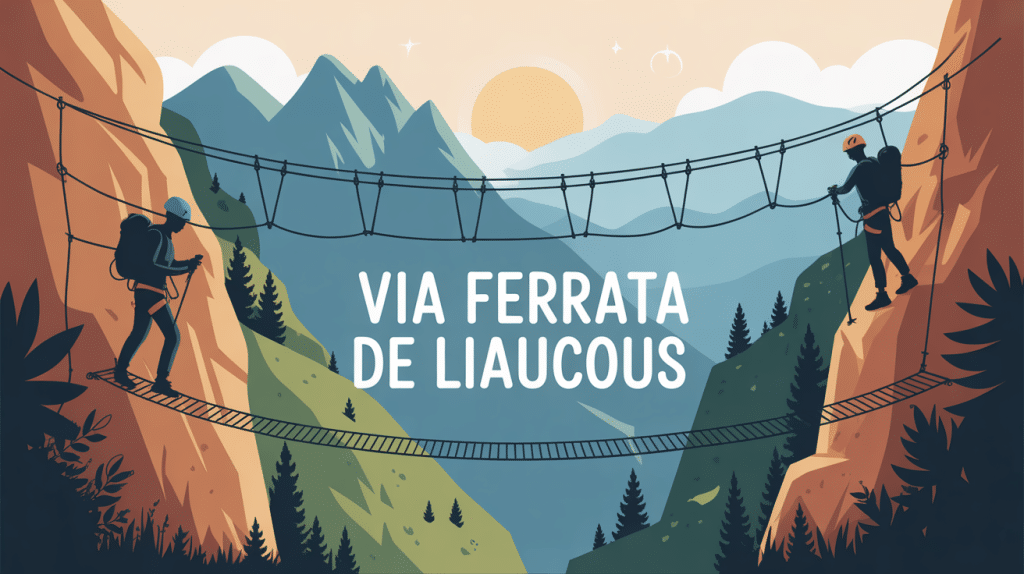 illustration via ferrata de liaucous au-dessus gorges du tarn