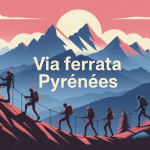 Illustration via ferrata Pyrénées panorama montagnes