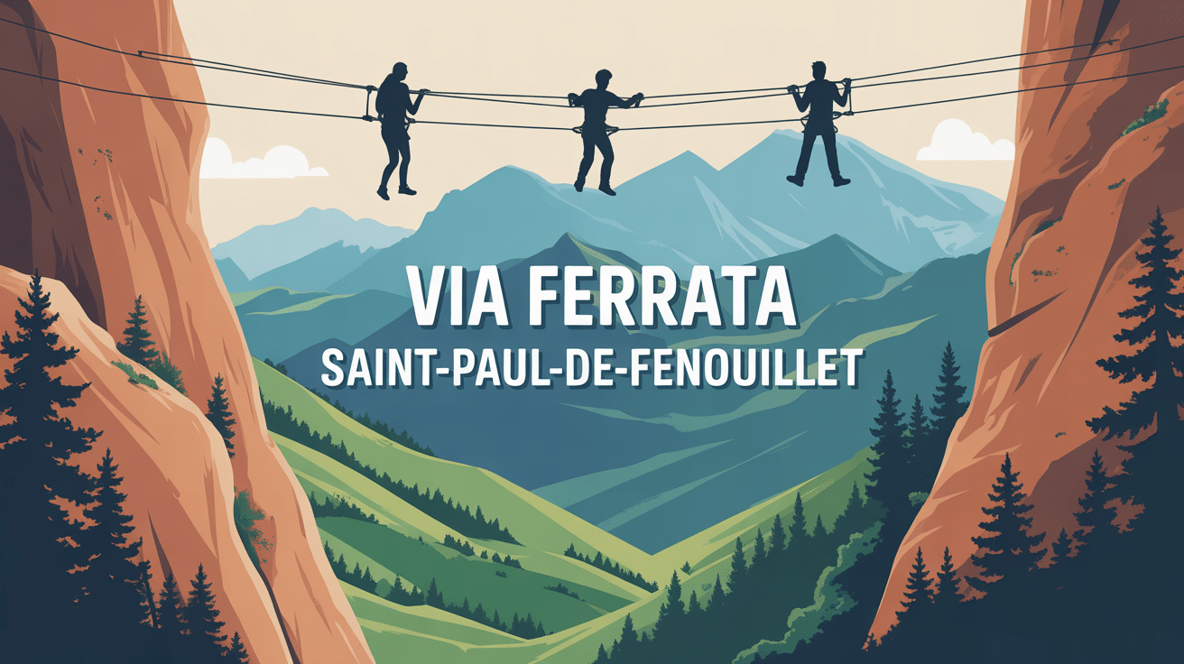 Vue panoramique via ferrata Saint-Paul-de-Fenouillet Pyrénées-Orientales