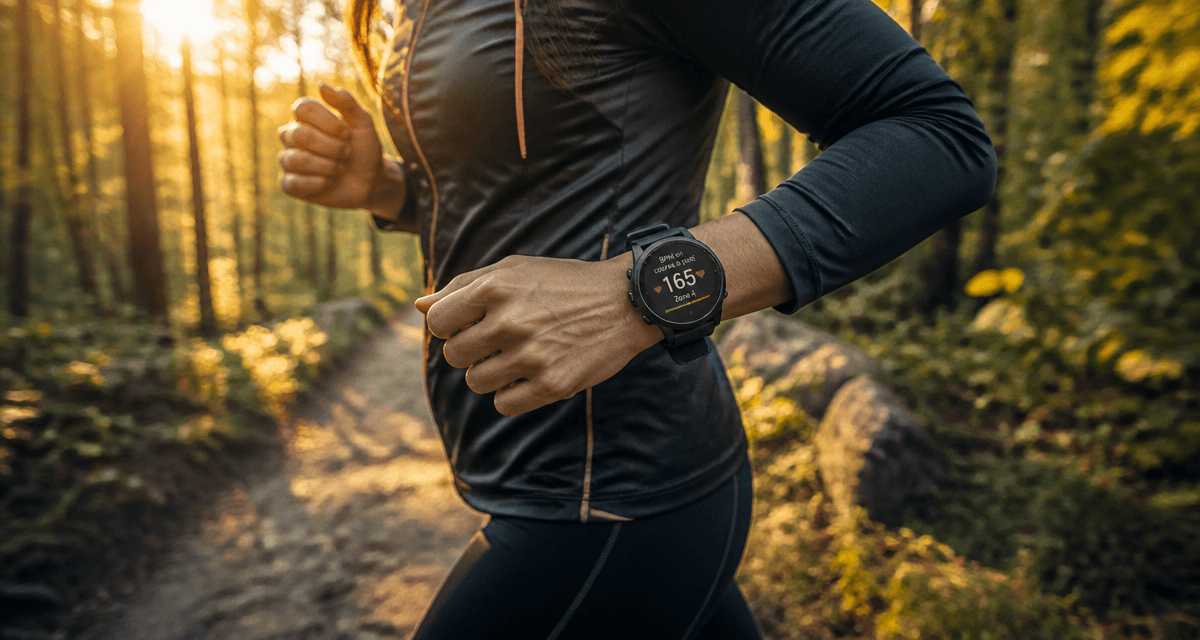 bpm course à pied montre cardio forêt