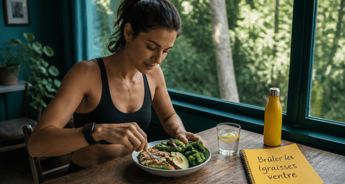 bruler les graisses ventre femme sport assiette saine