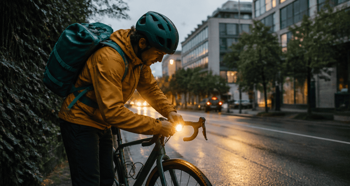 cadeau pour cycliste urbain avec casque et éclairage