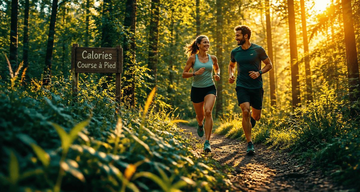 calories course a pieds coureurs sentier forestier