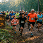 catégorie course à pied 2024 groupe coureurs forêt